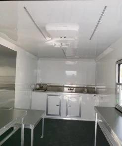 8.5' x 24' Lime Green Porch Style Concession Trailer with Restroom -Cheap Concession Trailers Shop 20191015 092447 1