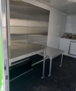 8.5' x 24' Lime Green Porch Style Concession Trailer with Restroom -Cheap Concession Trailers Shop 20191015 092451 1