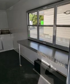 8.5' x 24' Lime Green Porch Style Concession Trailer with Restroom -Cheap Concession Trailers Shop 20191015 092455 1