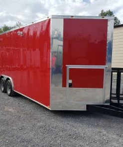 8.5' x 20' Victory Red Vending Concession Food Trailer