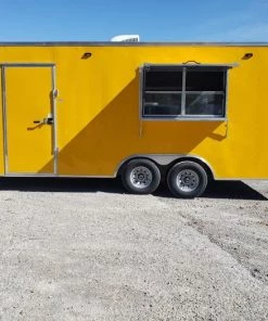 8.5' x 20' Yellow Event Catering Concession Food Trailer