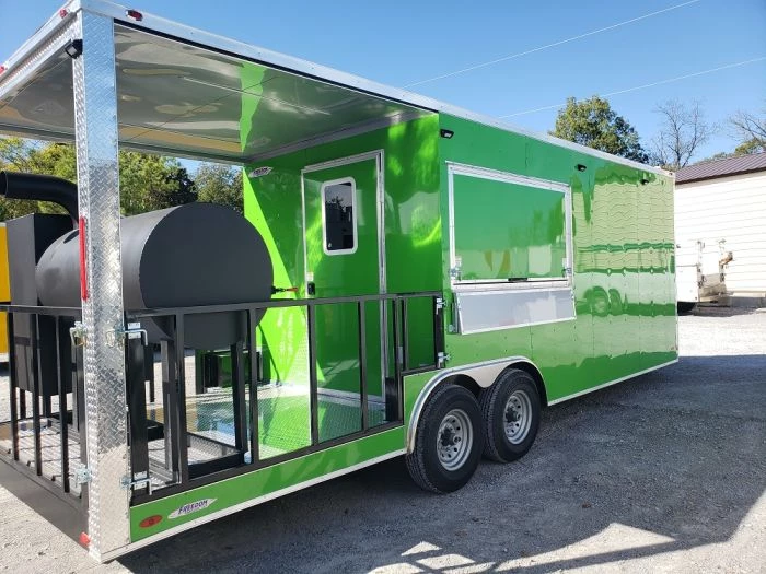 8.5' x 24' Lime Green Porch Style Concession Trailer with Restroom and Appliances 27 8.5' x 24' Lime Green Porch Style Concession Trailer with Restroom and Appliances - Image 27