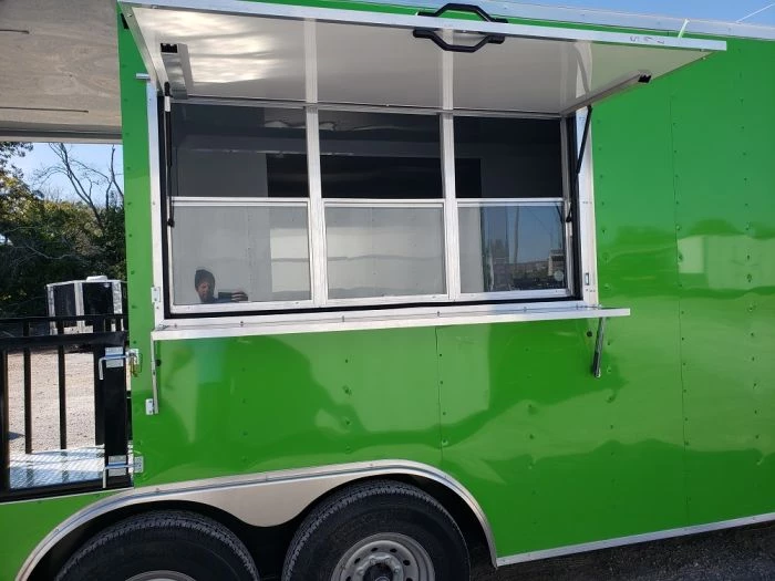 8.5' x 24' Lime Green Porch Style Concession Trailer with Restroom and Appliances 21 8.5' x 24' Lime Green Porch Style Concession Trailer with Restroom and Appliances - Image 21