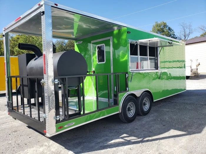 8.5' x 24' Lime Green Porch Style Concession Trailer with Restroom and Appliances 19 8.5' x 24' Lime Green Porch Style Concession Trailer with Restroom and Appliances - Image 19