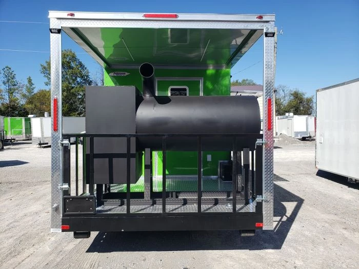 8.5' x 24' Lime Green Porch Style Concession Trailer with Restroom and Appliances 17 8.5' x 24' Lime Green Porch Style Concession Trailer with Restroom and Appliances - Image 17