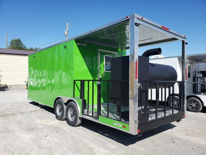 8.5' x 24' Lime Green Porch Style Concession Trailer with Restroom and Appliances 14 8.5' x 24' Lime Green Porch Style Concession Trailer with Restroom and Appliances - Image 14