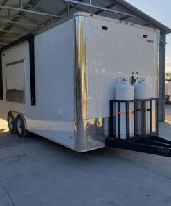 8.5' x 20' White Concession Food Trailer With Appliances