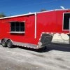 8.5' x 27' Victory Red Gooseneck Concession Food Trailer