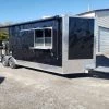 8.5' x 24' Black Porch Style Concession Food Trailer