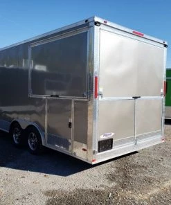8.5' x 20' Light Pewter Porch Style Concession Food Trailer -Cheap Concession Trailers Shop 20191211 103717 1