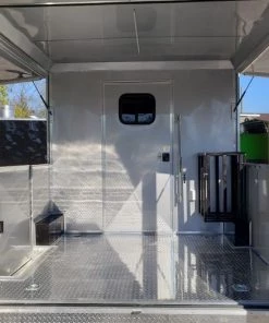 8.5' x 20' Light Pewter Porch Style Concession Food Trailer -Cheap Concession Trailers Shop 20191211 103822 1