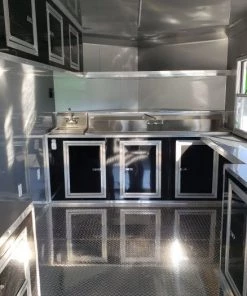 8.5' x 20' Light Pewter Porch Style Concession Food Trailer -Cheap Concession Trailers Shop 20191211 103925 1