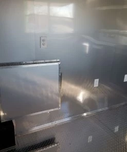 8.5' x 20' Light Pewter Porch Style Concession Food Trailer -Cheap Concession Trailers Shop 20191211 103946 1