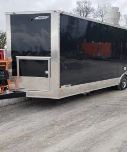 8.5' x 24' Black Porch Style Concession Food Trailer With Appliances -Cheap Concession Trailers Shop 20191226 095410 1