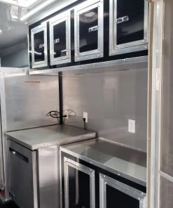 8.5' x 24' Black Porch Style Concession Food Trailer With Appliances -Cheap Concession Trailers Shop 20191226 095557 1