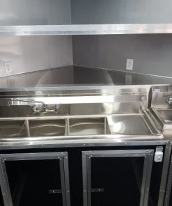 8.5' x 24' Black Porch Style Concession Food Trailer With Appliances -Cheap Concession Trailers Shop 20191226 095704 1