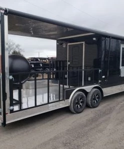 8.5' x 24' Black Porch Style BBQ Vending Food Trailer with Appliances -Cheap Concession Trailers Shop 20200312 095948 1