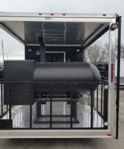 8.5' x 24' Black Porch Style BBQ Vending Food Trailer with Appliances -Cheap Concession Trailers Shop 20200312 095955 1