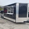 8.5' x 24' Black Porch Style BBQ Vending Food Trailer with Appliances