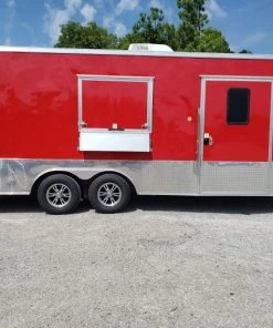 8.5' x 20' Victory Red Office Trailer -Cheap Concession Trailers Shop 20200805 104954