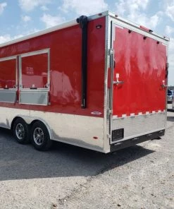 8.5' x 20' Victory Red Office Trailer -Cheap Concession Trailers Shop 20200805 105012
