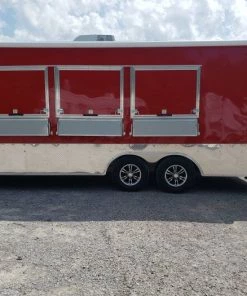 8.5' x 20' Victory Red Office Trailer -Cheap Concession Trailers Shop 20200805 105019