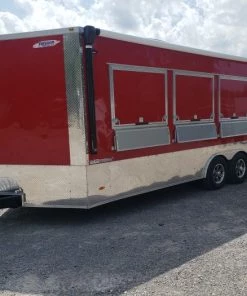 8.5' x 20' Victory Red Office Trailer -Cheap Concession Trailers Shop 20200805 105027