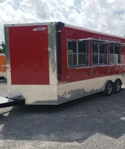 8.5' x 20' Victory Red Office Trailer -Cheap Concession Trailers Shop 20200805 105153