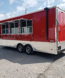 8.5' x 20' Victory Red Office Trailer -Cheap Concession Trailers Shop 20200805 105204