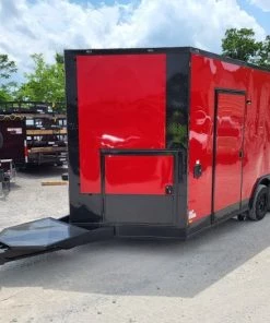 8.5' x 16' Red Concession Food Trailer Blackout -Cheap Concession Trailers Shop 20220519 132647