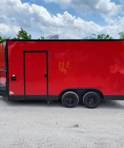 8.5' x 16' Red Concession Food Trailer Blackout -Cheap Concession Trailers Shop 20220519 132750