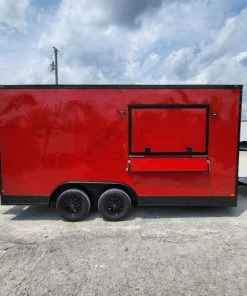 8.5' x 16' Red Concession Food Trailer Blackout -Cheap Concession Trailers Shop 20220519 132840
