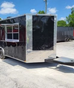 Concession Trailer 8.5' X 18' Black Food Event Catering