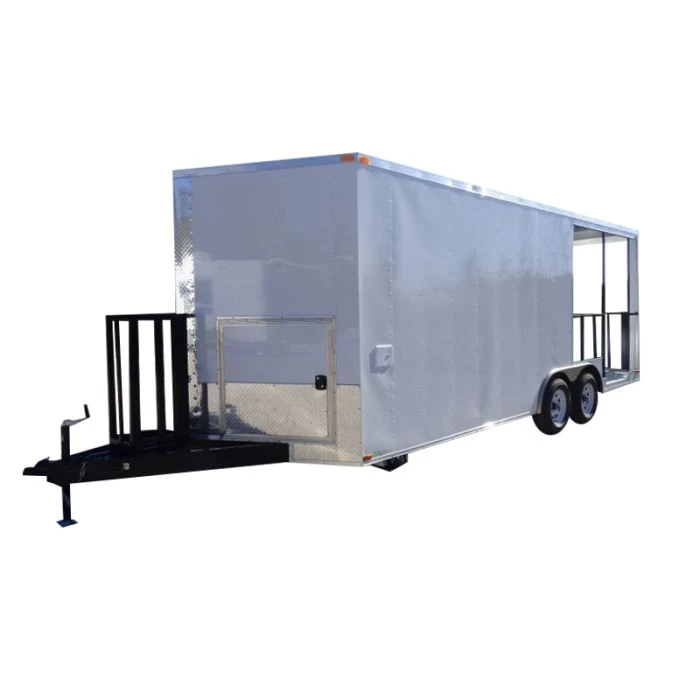 Concession Trailer White 8.5' x 20' BBQ Smoker Event Catering Trailer 1 Concession Trailer White 8.5' x 20' BBQ Smoker Event Catering Trailer