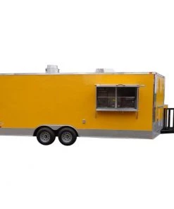 Concession Trailer 8.5' x 20' (Yellow) Enclosed Vending Food Custom