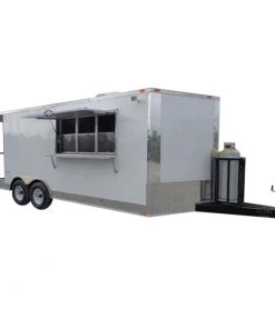 Concession Trailer 8.5'x 20' White - BBQ Vending Event Catering