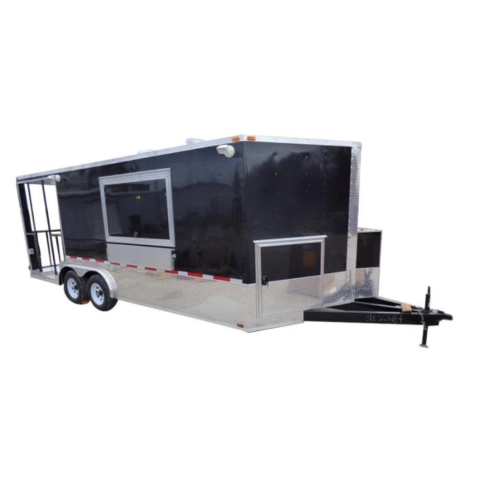 8.5' x 20' Concession Food Trailer Black Catering Event Trailer 1 8.5' x 20' Concession Food Trailer Black Catering Event Trailer