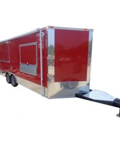 Concession Trailer 8.5'x20' Red - Catering BBQ Food Enclosed Kitchen