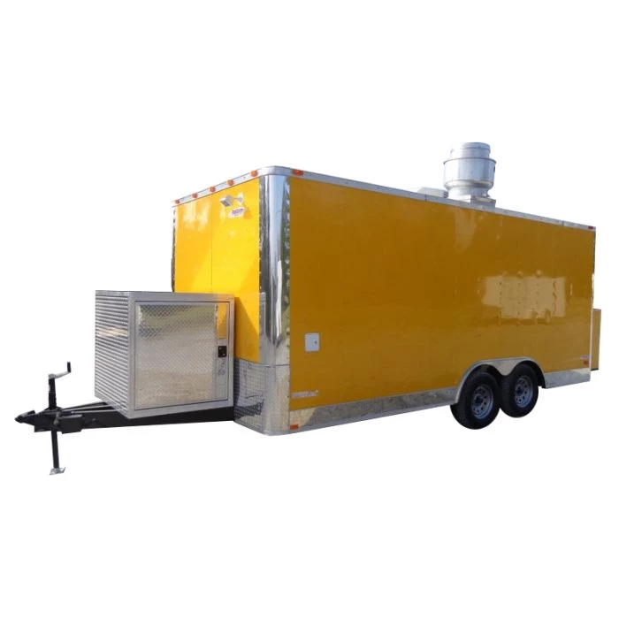 Concession Trailer 8.5'x18' Yellow - Event Food Catering Enclosed Kitchen 1 Concession Trailer 8.5'x18' Yellow - Event Food Catering Enclosed Kitchen