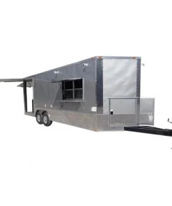 Concession Trailer 8.5' x 24' Silver - Vending Food Catering Kitchen