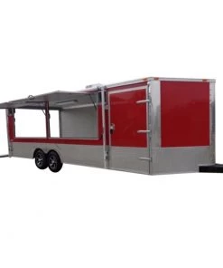 8.5' x 24' Enclosed Red Food Trailer Car Hauler Catering Event