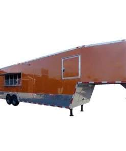 8.5' x 34' Orange Catering Event Concession Food Trailer