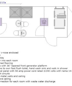 8.5' x 20' Extended Patient Unit Medical Trailer