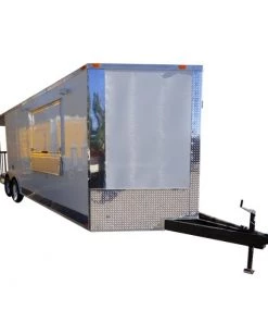 BBQ Concession Trailer 8.5'x24' White - Smoker Event Enclosed Kitchen