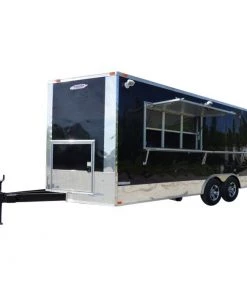 Concession Trailer 8.5'x19' Black - Food Catering Enclosed Kitchen