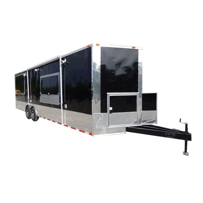 Concession Trailer 8.5'x28' Black - Vending Smoker Style Kitchen 1 Concession Trailer 8.5'x28' Black - Vending Smoker Style Kitchen