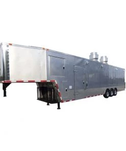 Concession Trailer 8.5'x41' Silver Frost- Enclosed Gooseneck (With Appliances)