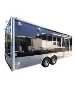 Concession Trailer 8.5'x22' Black - Event Food Kitchen Restroom