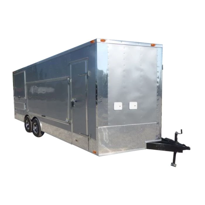 8.5' x 20' Concession Food Trailer Silver Frost Catering Event 1 8.5' x 20' Concession Food Trailer Silver Frost Catering Event