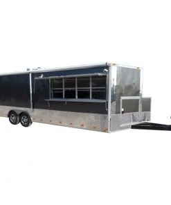Concession Trailer Charcoal Gray 8.5' x 24' Catering Event Food Trailer